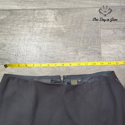 Dana Buchman Maxi Skirt Black Lined Back Slit Formal Career NWT Size 10