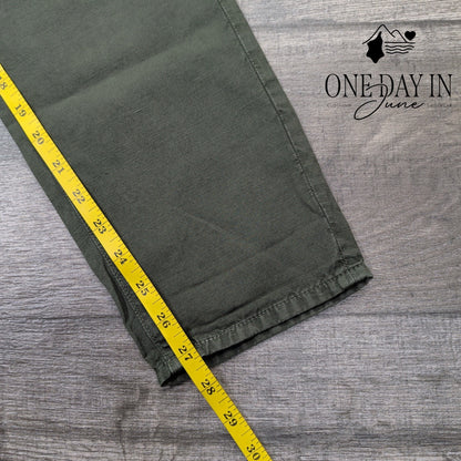 AG Adriano Goldschmied Caden Tailored Trouser Pants Olive Green NWT Size 4 (27)