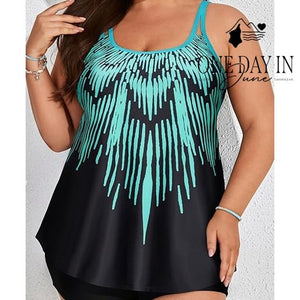 Hanna Nikole Plus Size Boyshort Tankini Swimsuit Size 14W