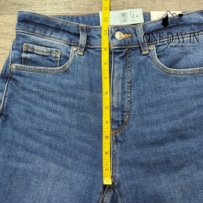 Loft Petite The Kick Crop High Rise Curvy Jeans Size 2P