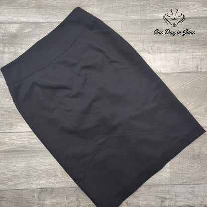 Peace of Cloth Panticular Pencil Skirt Black Stretch Made in NYC Size 6