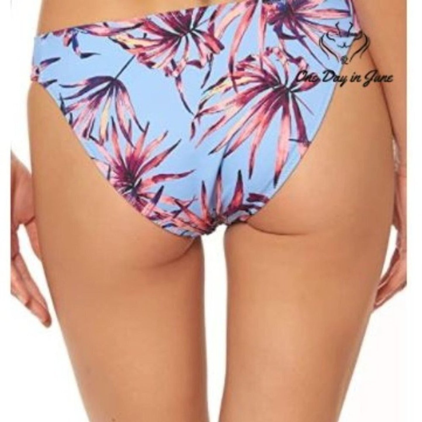 Jessica Simpson Palm Print Bikini Bottom Size M