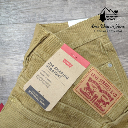 Levi's 314 Shaping Straight Corduroy Pants Size 29X30
