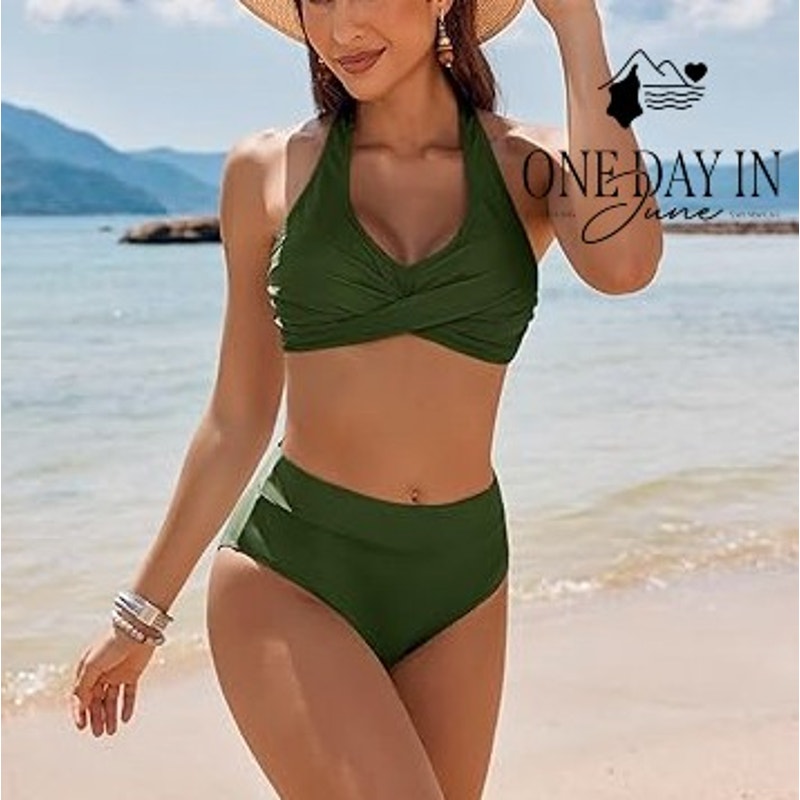 Aimage Twist Front Bikini Swimsuit Size M