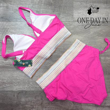 Blooming Jelly High Waist Bikini Swimsuit Size L