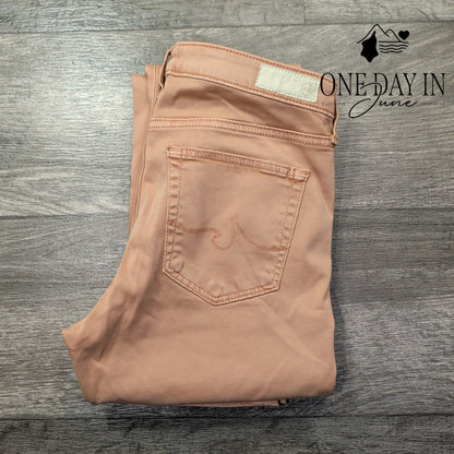 AG Adriano Goldschmied The Prima Mid Rise Cigarette Jeans Pink NWT Size 4 (27)