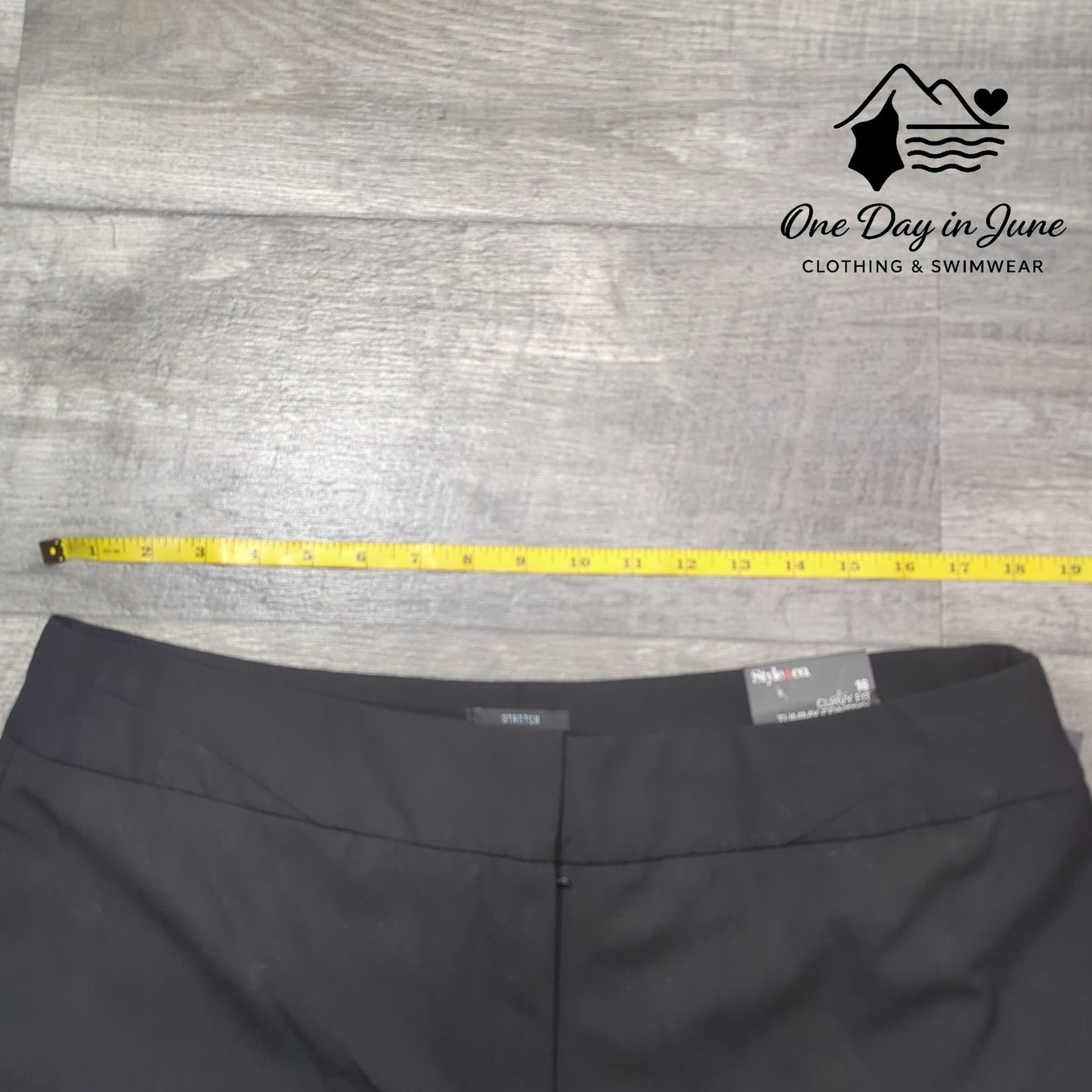 Style & Co Curvy Fit Tummy Control Trouser Pants Size 16