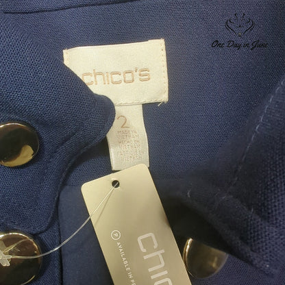 Chico's Hook and Loop Closure Jacket Size 2 (12)