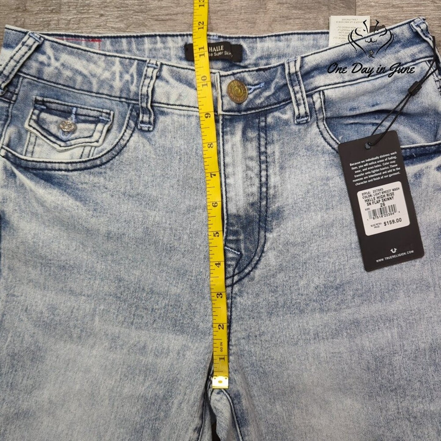 True Religion Halle High Rise Super Skinny Jeans Size 26 (2)