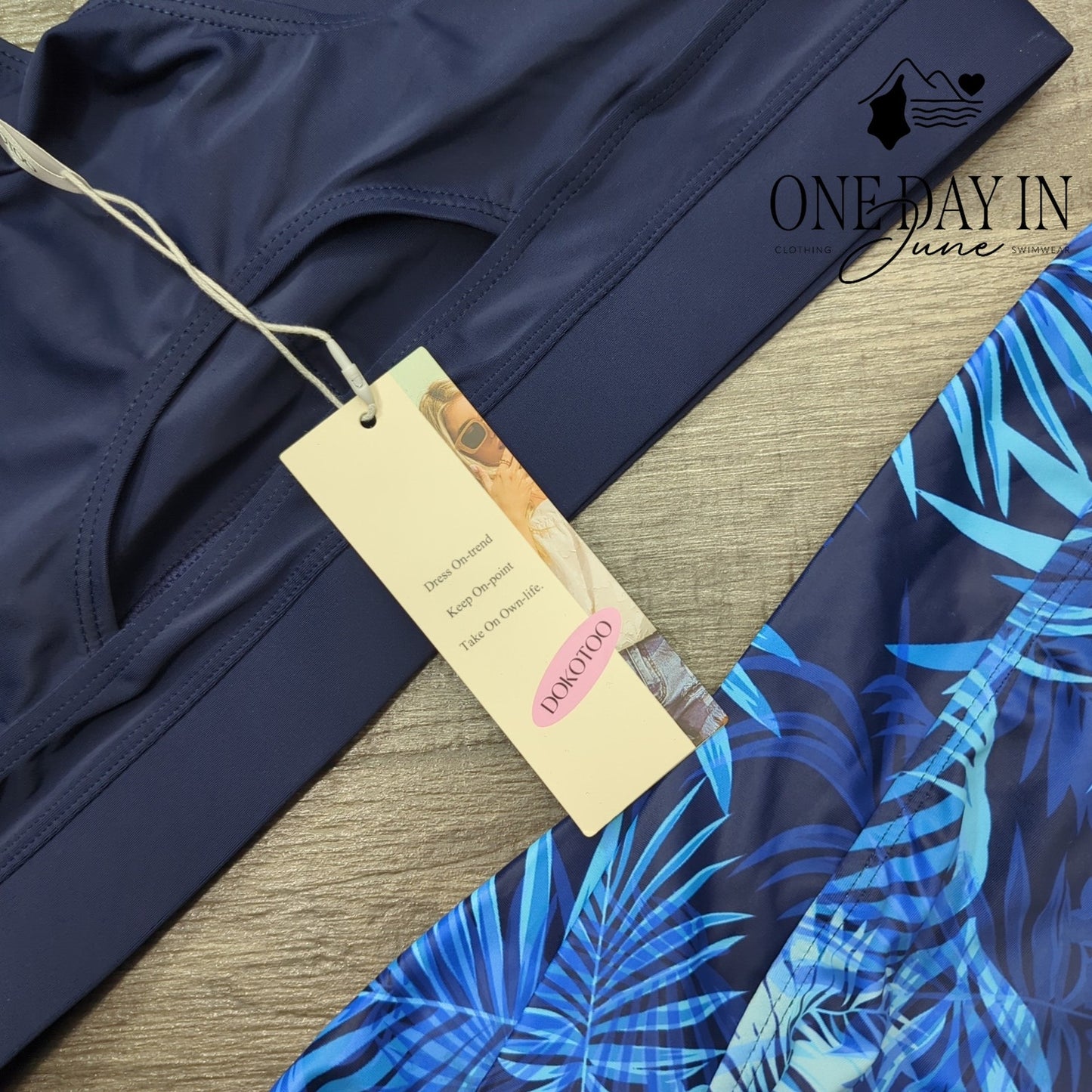 Dokotoo Crop Top High Waist Bikini Swimsuit Size L