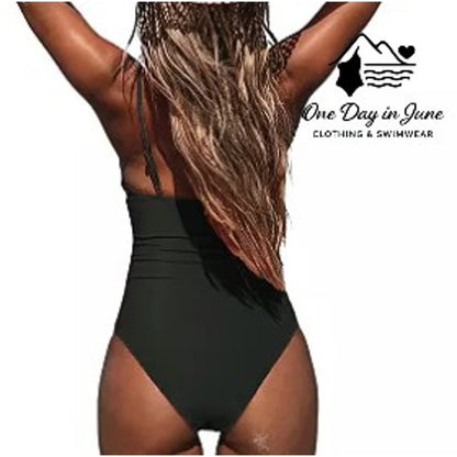Cupshe V Neck Tummy Control One Piece Swimsuit Size S