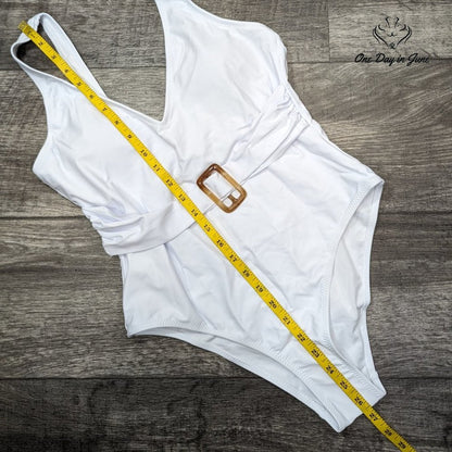 Shekini Deep V Buckle One Piece Swimsuit Size L