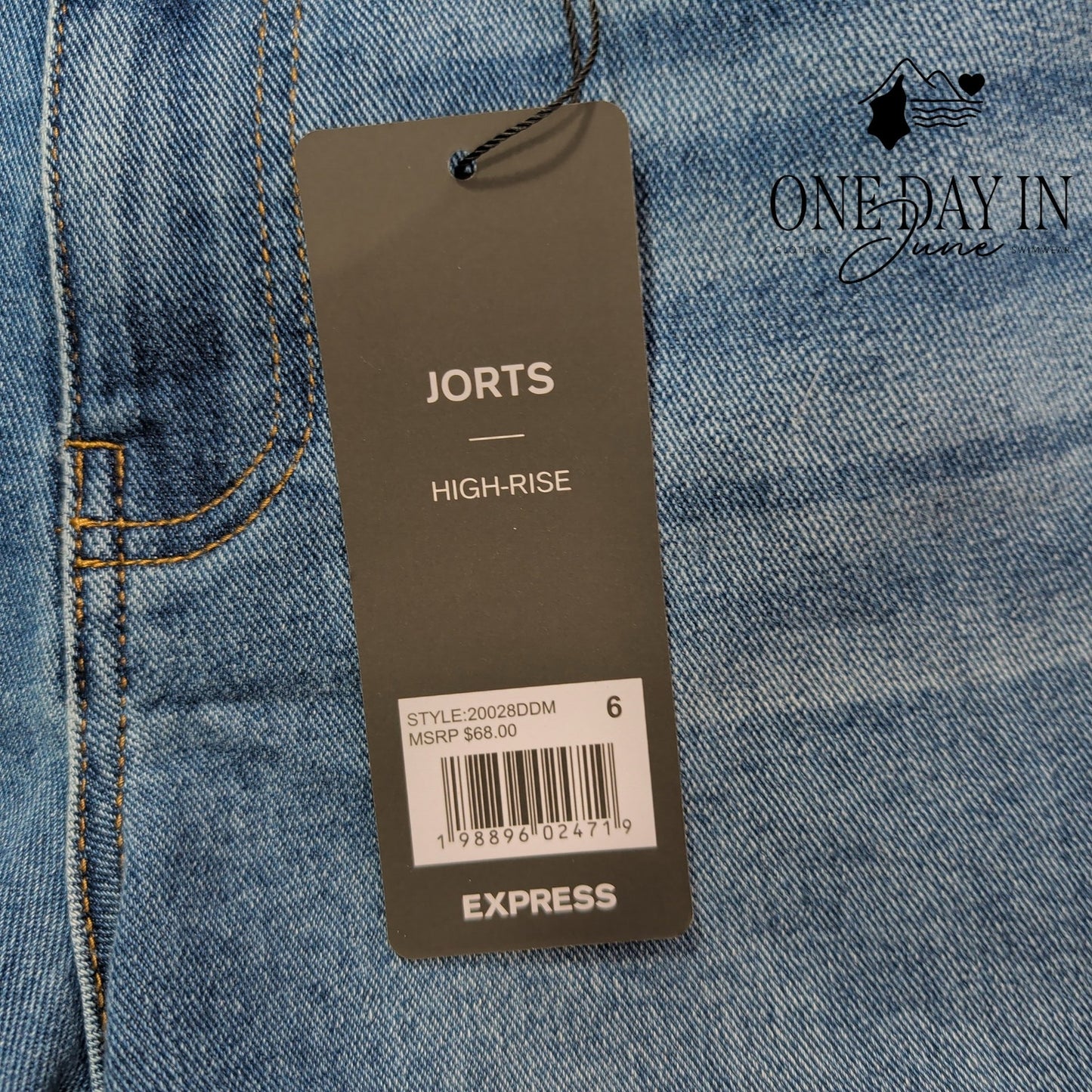 Express High Rise Jean Shorts Size 6