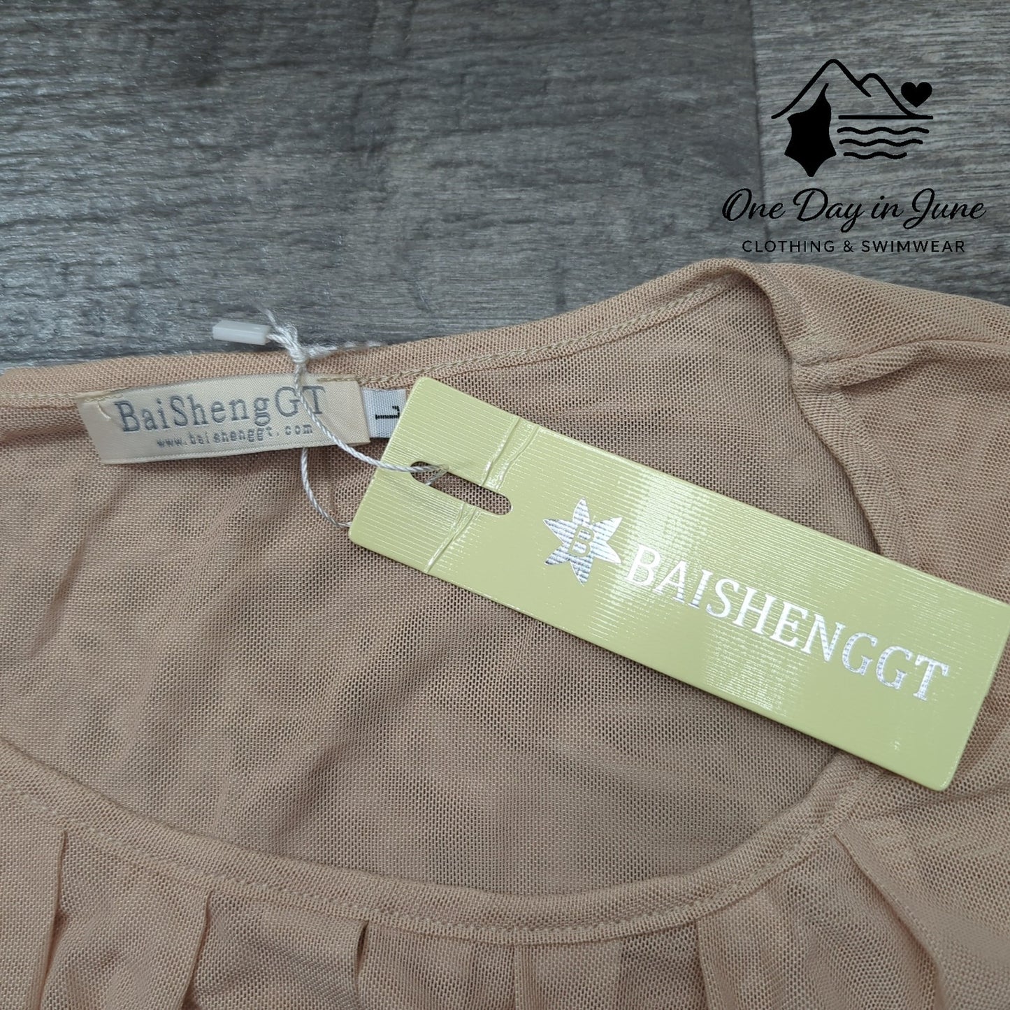 Baishenggt Long Sleeve Mesh Top Size L