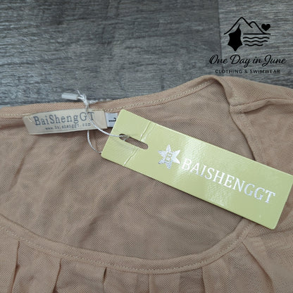 Baishenggt Long Sleeve Mesh Top Size L
