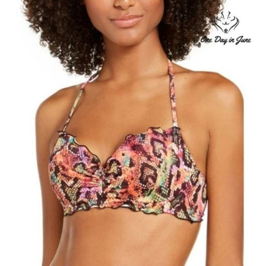 SunDazed Reptilia Nixie Bikini Top Size 36B