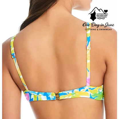 Bleu Rod Beattie Floral Molded Cup Bikini Top Size 6
