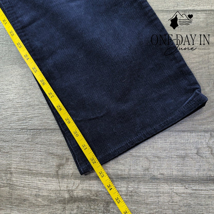 Gap Perfect Boot Corduroy Pants Navy Blue Bootcut NWT Size 16 (33)