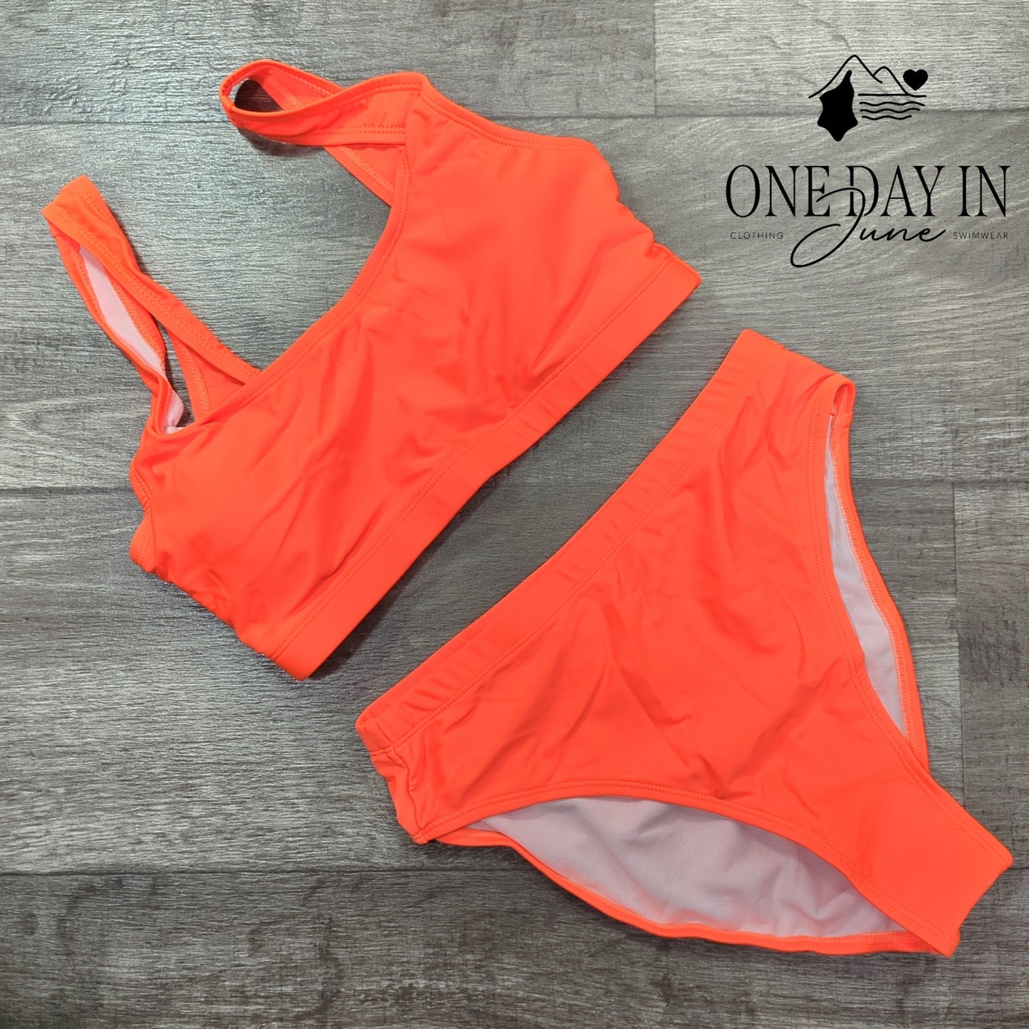 Pink Queen Crop Bikini Swimsuit Size S