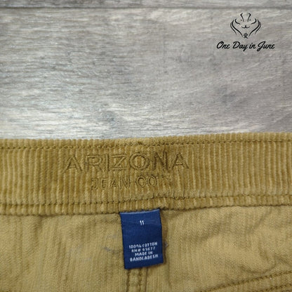 Arizona Jean Co. Juniors Button Front Corduroy Mini Skirt Size 11