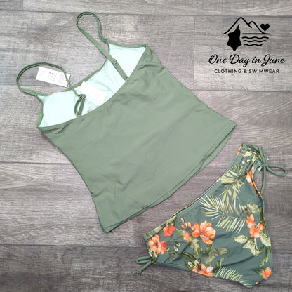 Cupshe Tie Side Tankini Swimsuit Size M