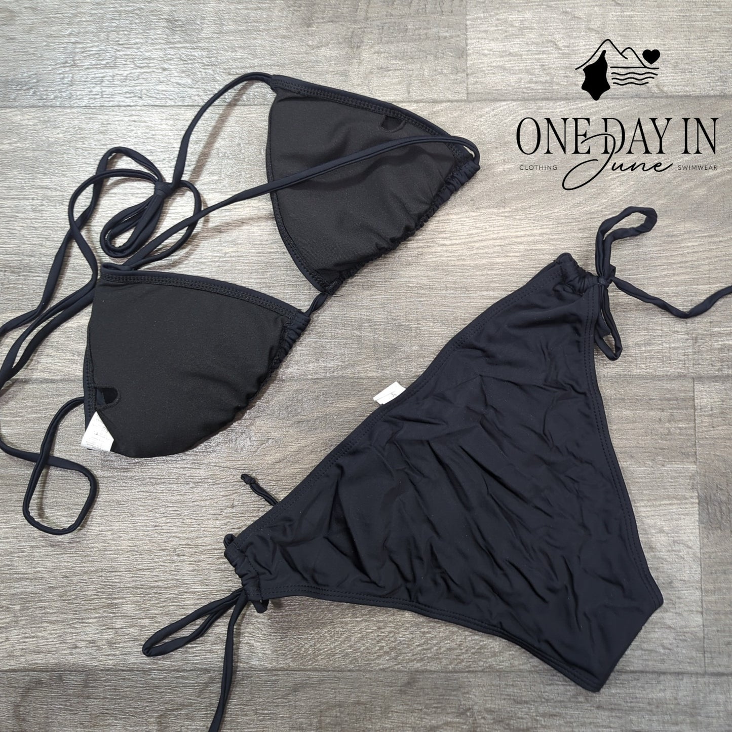 Charmo Adjustable Triangle Tie Side Bikini Swimsuit Size M