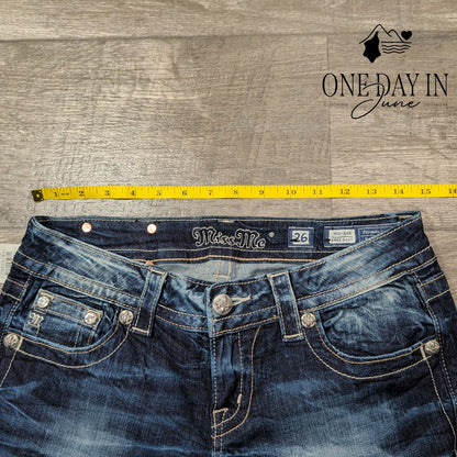 Miss Me Mid Rise Easy Boot Jeans Size 2 (26)