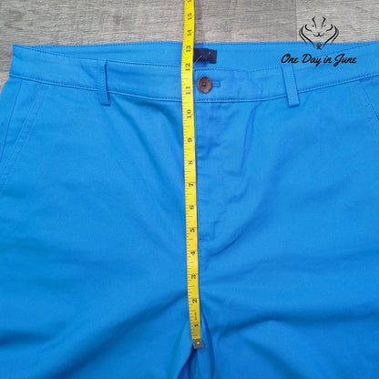 J. Crew High Rise Wide Leg Chino Pants Bright Blue NWT Size 14
