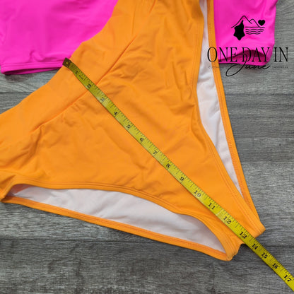 Adisputent High Waiist Bandeau Bikini Swimsuit Size XL