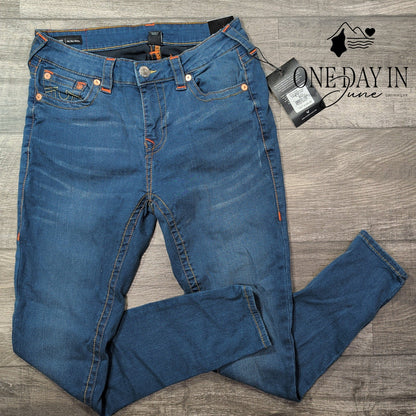 True Religion Jennie Curvy Mid Rise Skinny Jeans Dreamcatcher NWT Size 10 (30)