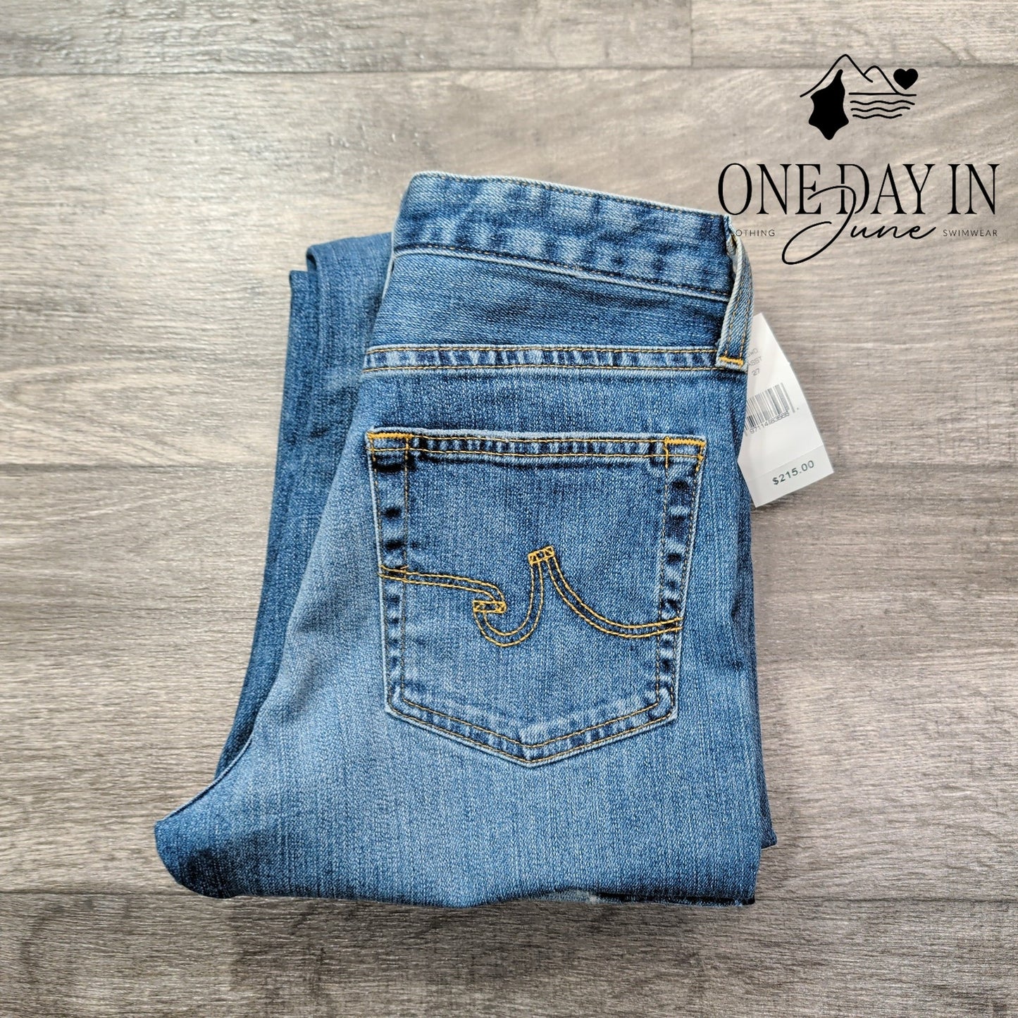AG Adriano Goldschmied Crop Jeans Blue Flare NWT $215 Size 4 (27)