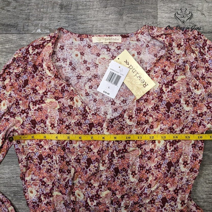 Rewind Floral Long Sleeve Blouse Size L