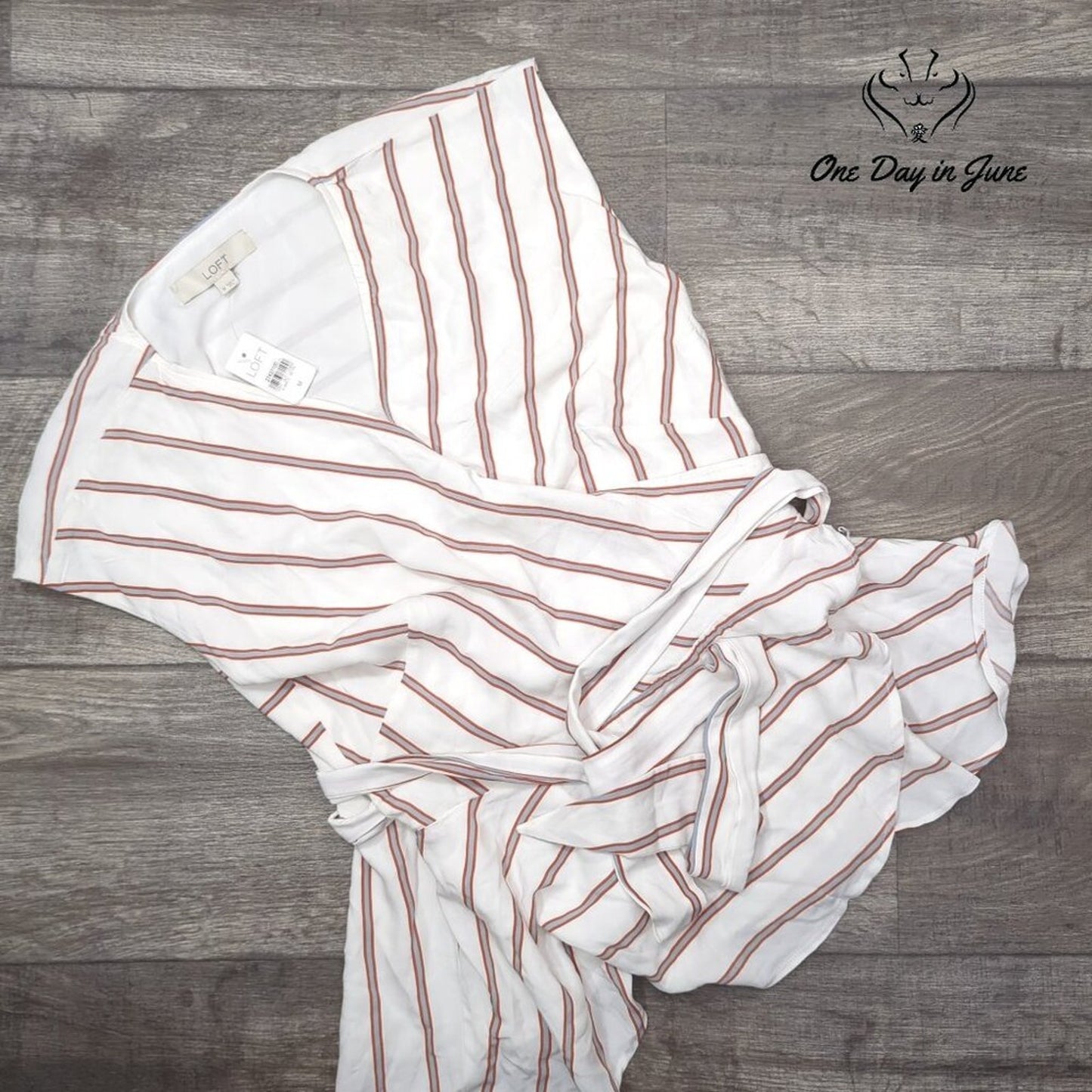 Loft Sleeveless Wrap Tie Top Size M