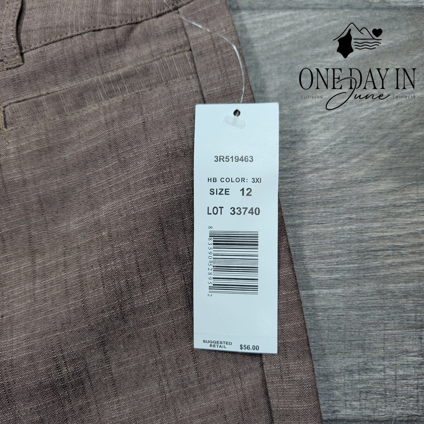 harve' benard Straight Leg Dress Pants Brown Taupe Career Trousers NWT Size 12