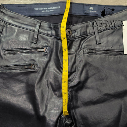 AG Adriano Goldschmied Legging Ankle Moto Faux Leather Skinny Jeans NWT Size 4