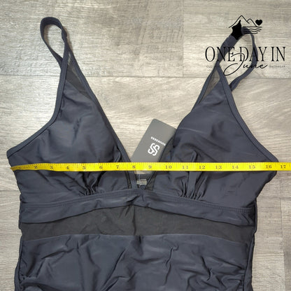 Suuksess Cut Out Mesh One Piece Swimsuit Size XL