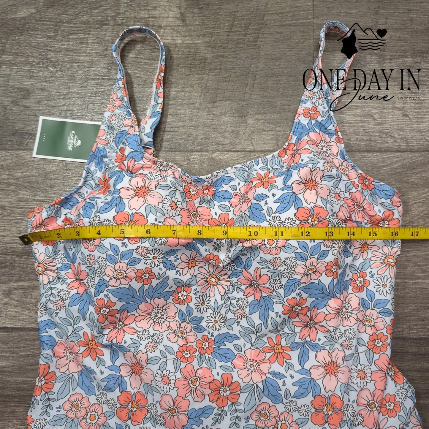 Eomenie Floral Skirted One Piece Swimsuit Size 2XL