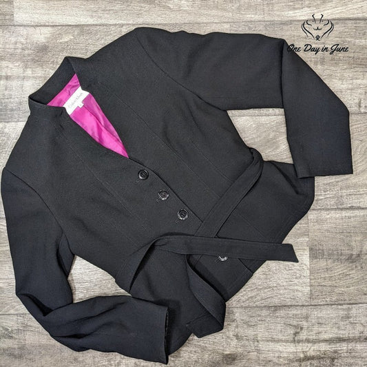 Calvin Klein 4 Button Belted Blazer Size 6