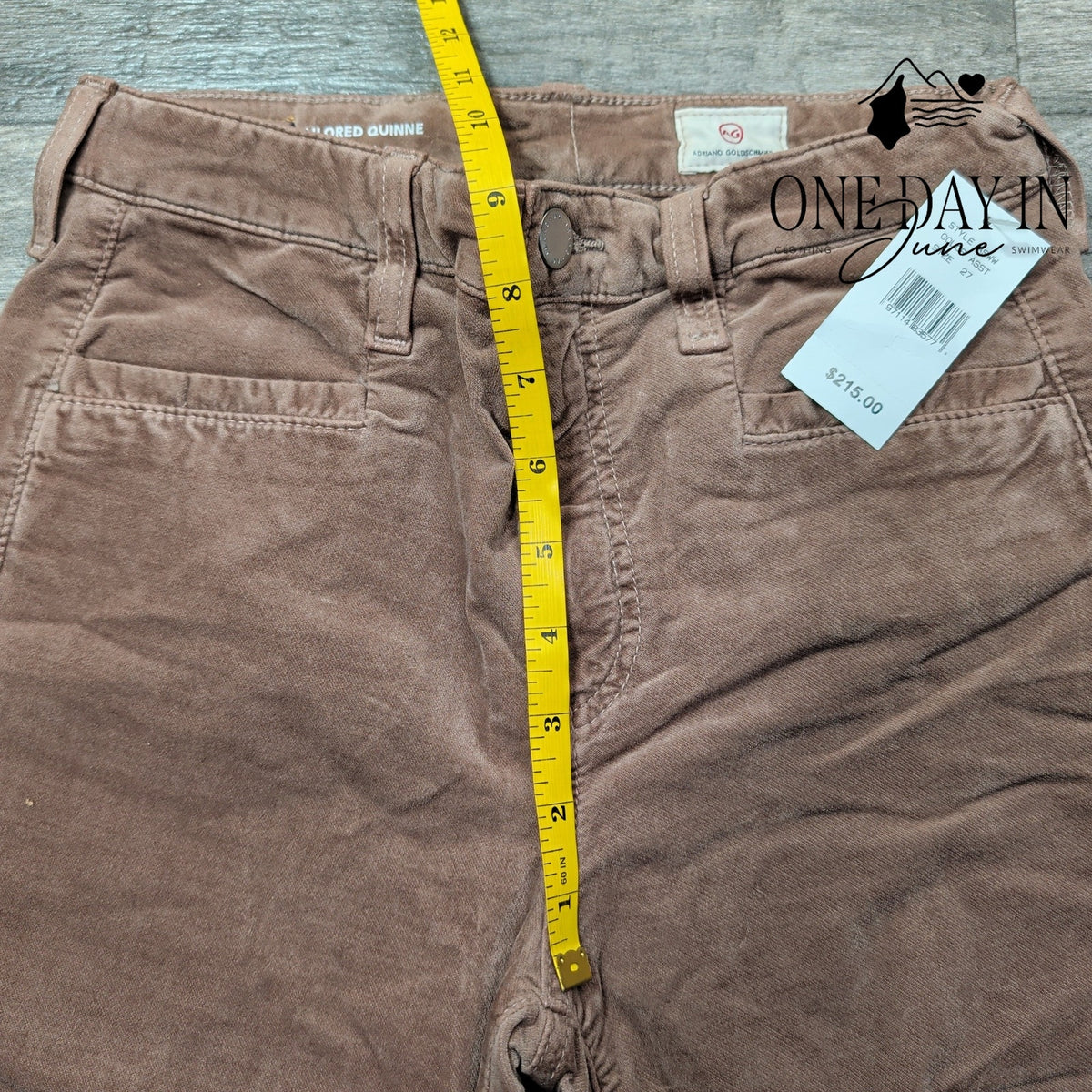 AG Adriano Goldschmied Tailored Quinne High Rise Flare Velvet Pants NWT Size 4