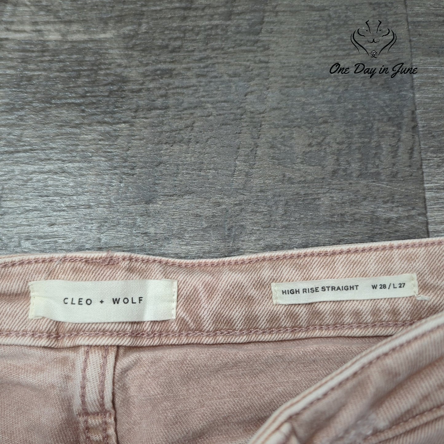 Cleo + Wolf High Rise Straight Distressed Jeans Size 28 (6)