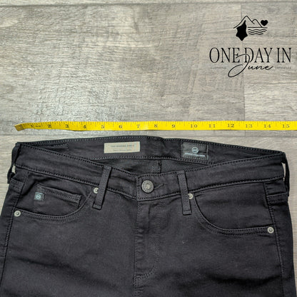 AG Adriano Goldschmied The Legging Ankle Black Skinny Stretch Jeans NWT Size 2