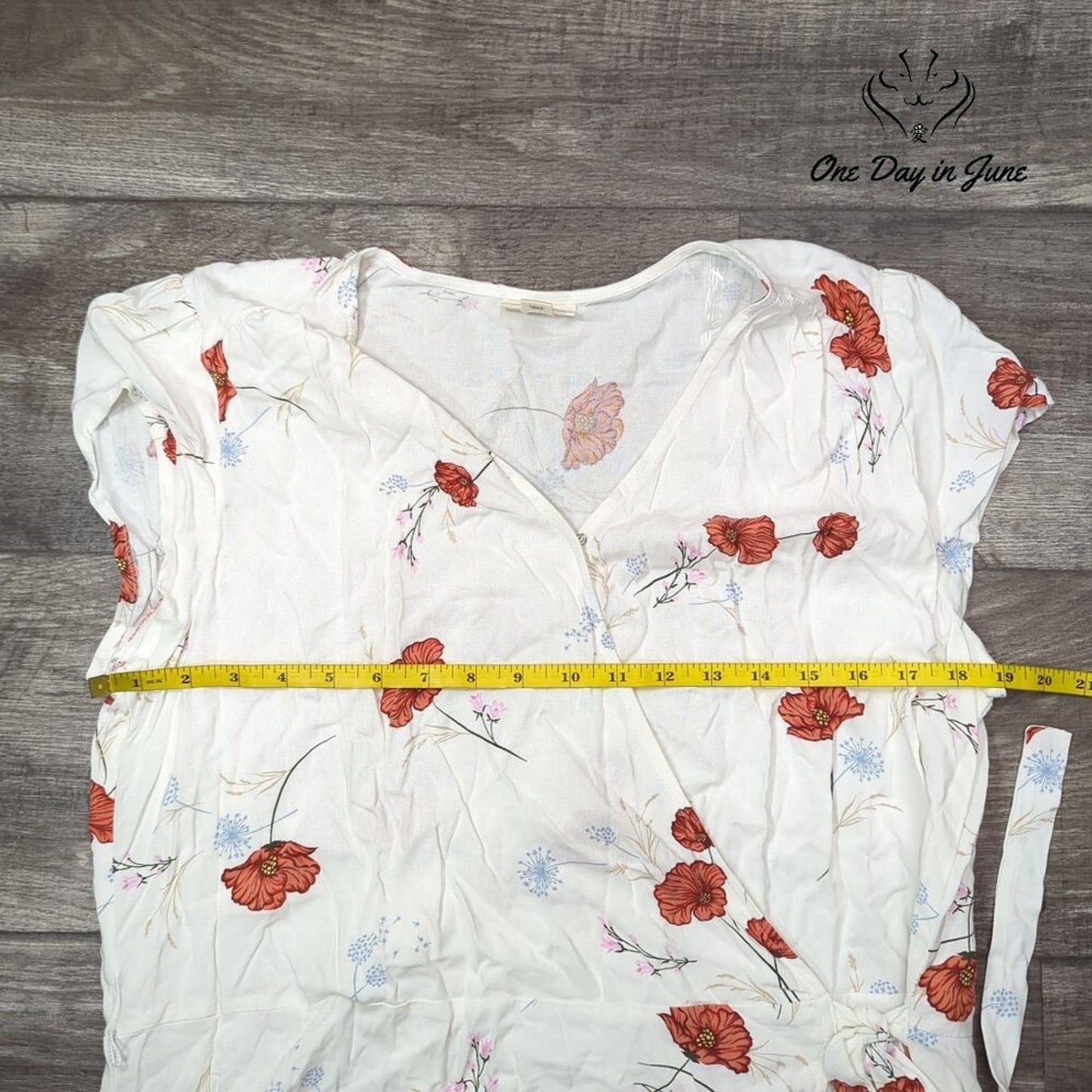 a.n.a Short Sleeve Tie Summer Dress Size L