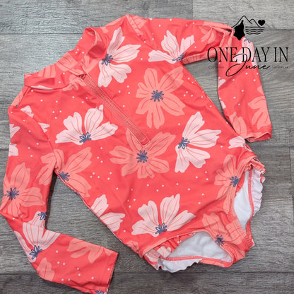 Simplejoys Rashguard One Piece Swimsuit Size 5T