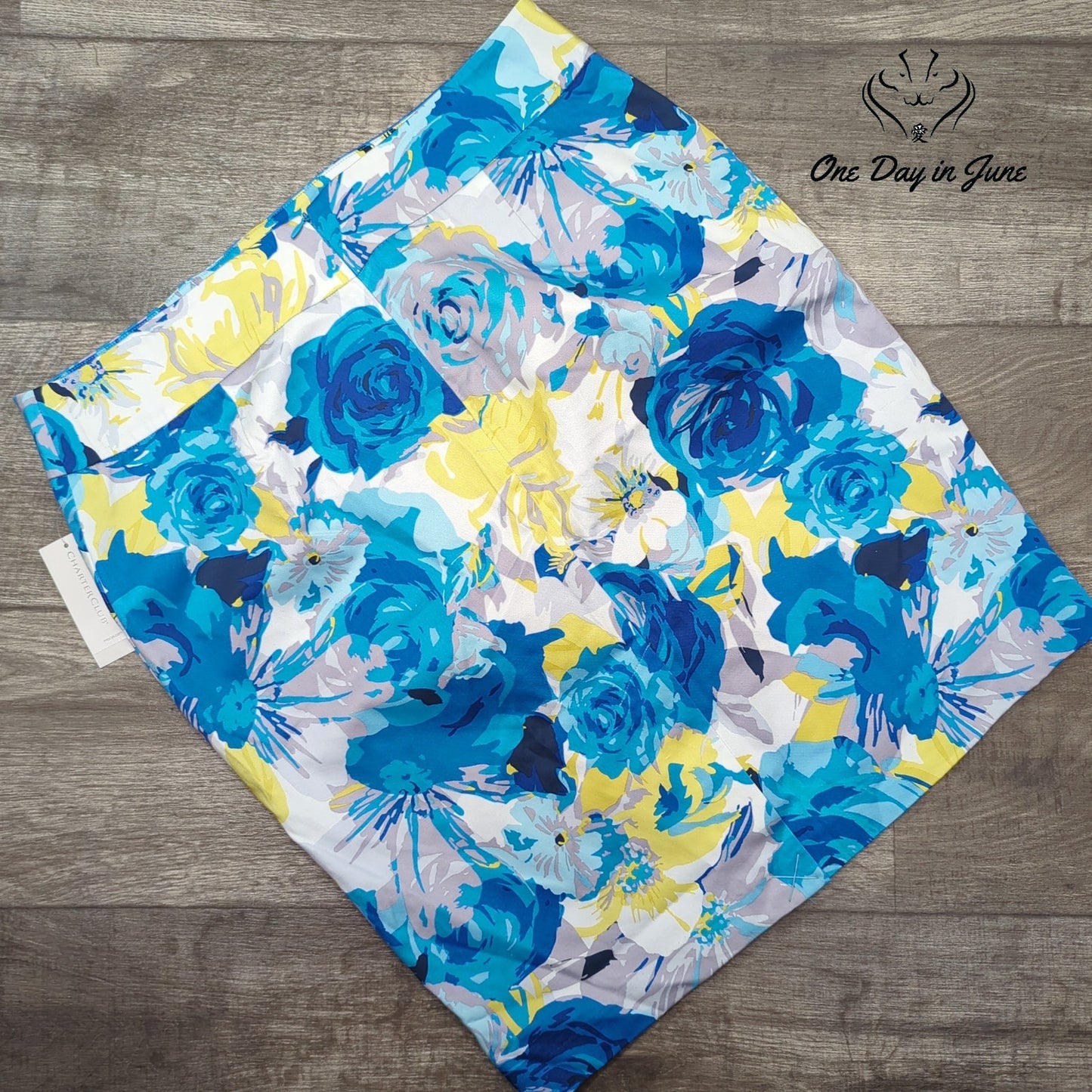 Charter Club Blue Belle Mini Skirt Size 16
