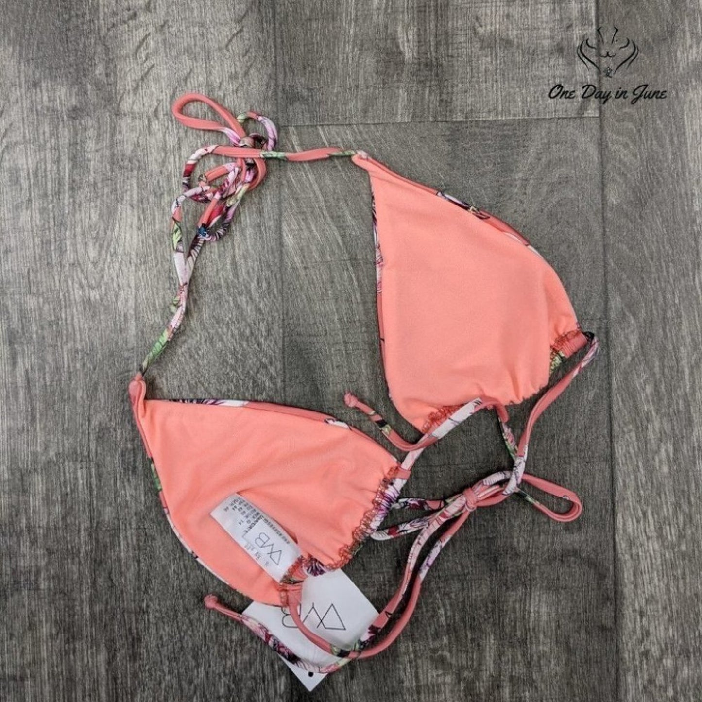 Vicious Young Babes Jolie French Cut Triangle Bikini Top Swimsuit Size L