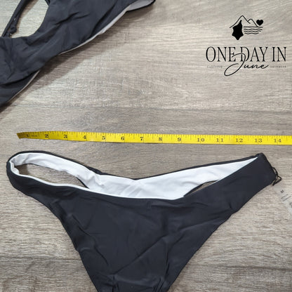 Aleumdr Tie Back Thong Bikini Swimsuit Size M