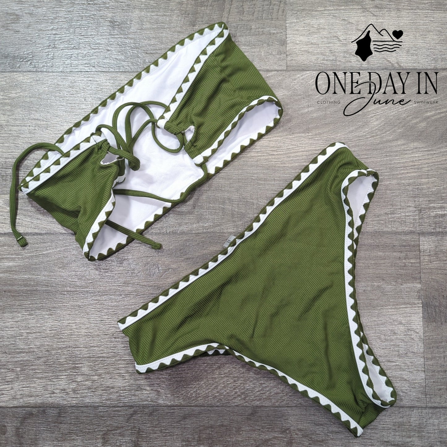 Suuksess Crop Ribbed Bikini Swimsuit Size S