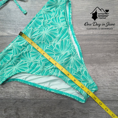 Cupshe Textured Tie Back High Waist Bikini Swimsuit Size S