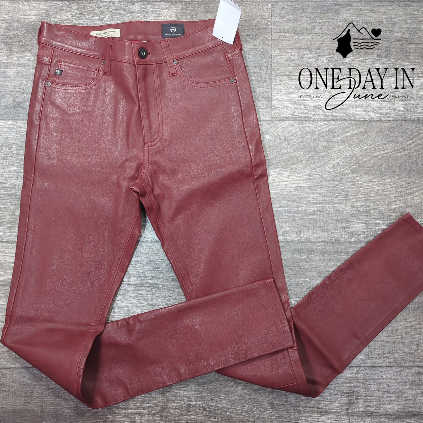 Adriano Goldschmied The Farrah Skinny Faux Leather Skinny Jeans Size 27 (4)