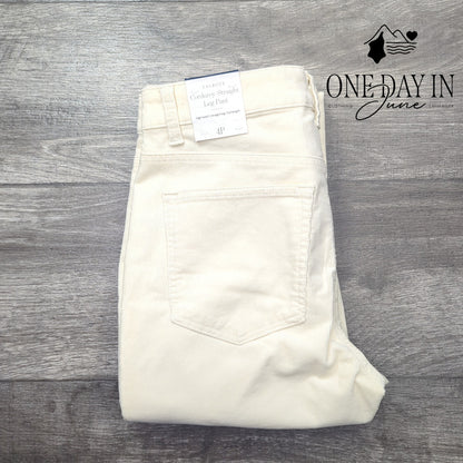 Talbots Petite High Waist Straight Leg Corduroy Pants Size 4P